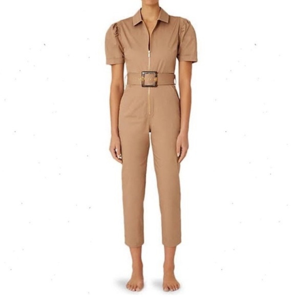 We wore what Puff Sleeve Belted Utility Jumpsuit